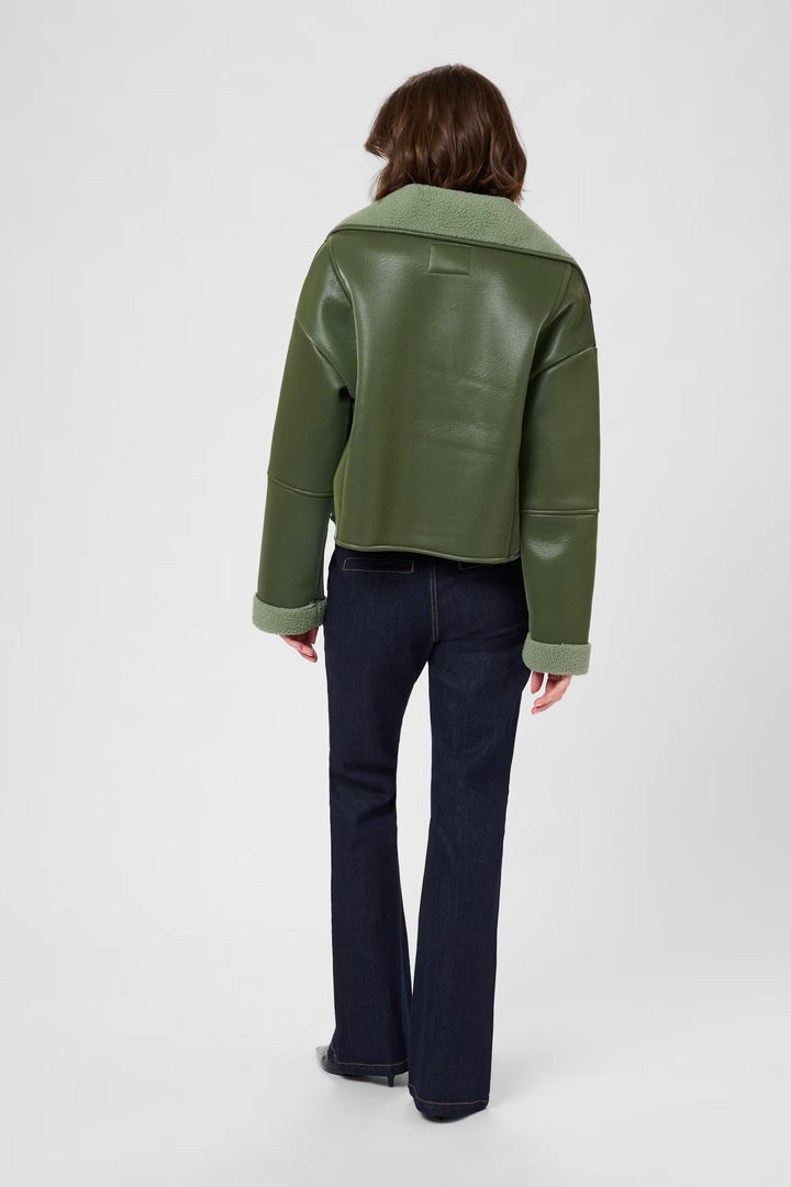 Culture Culenny Aviator Jacket In Rifle Green