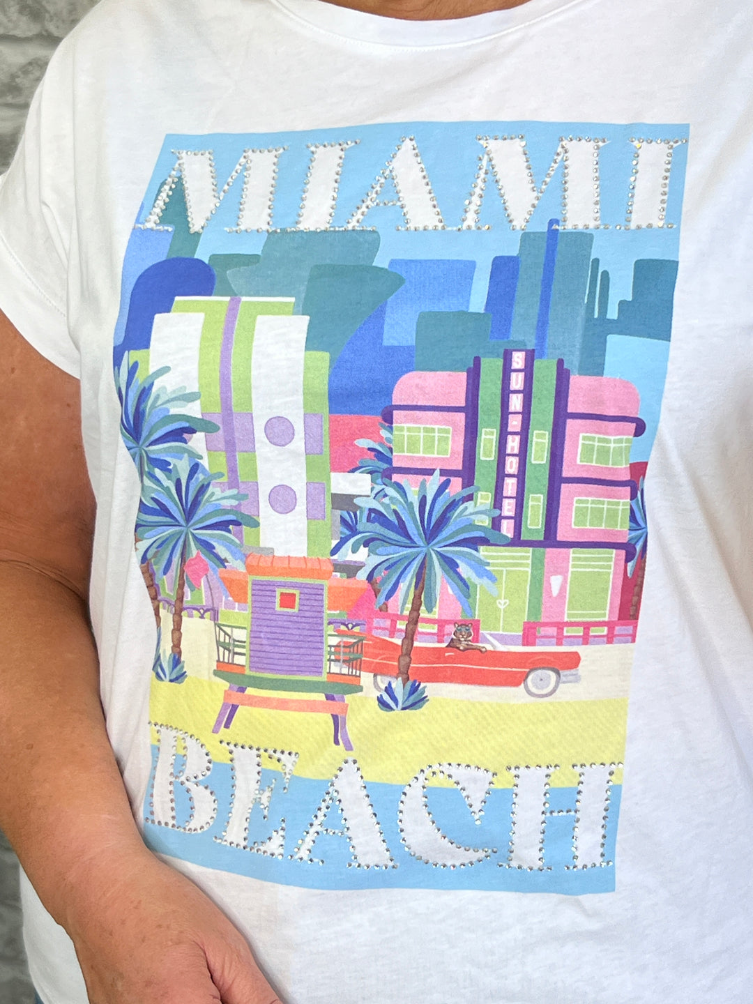 Milano Italy Print T-shirt In Off White