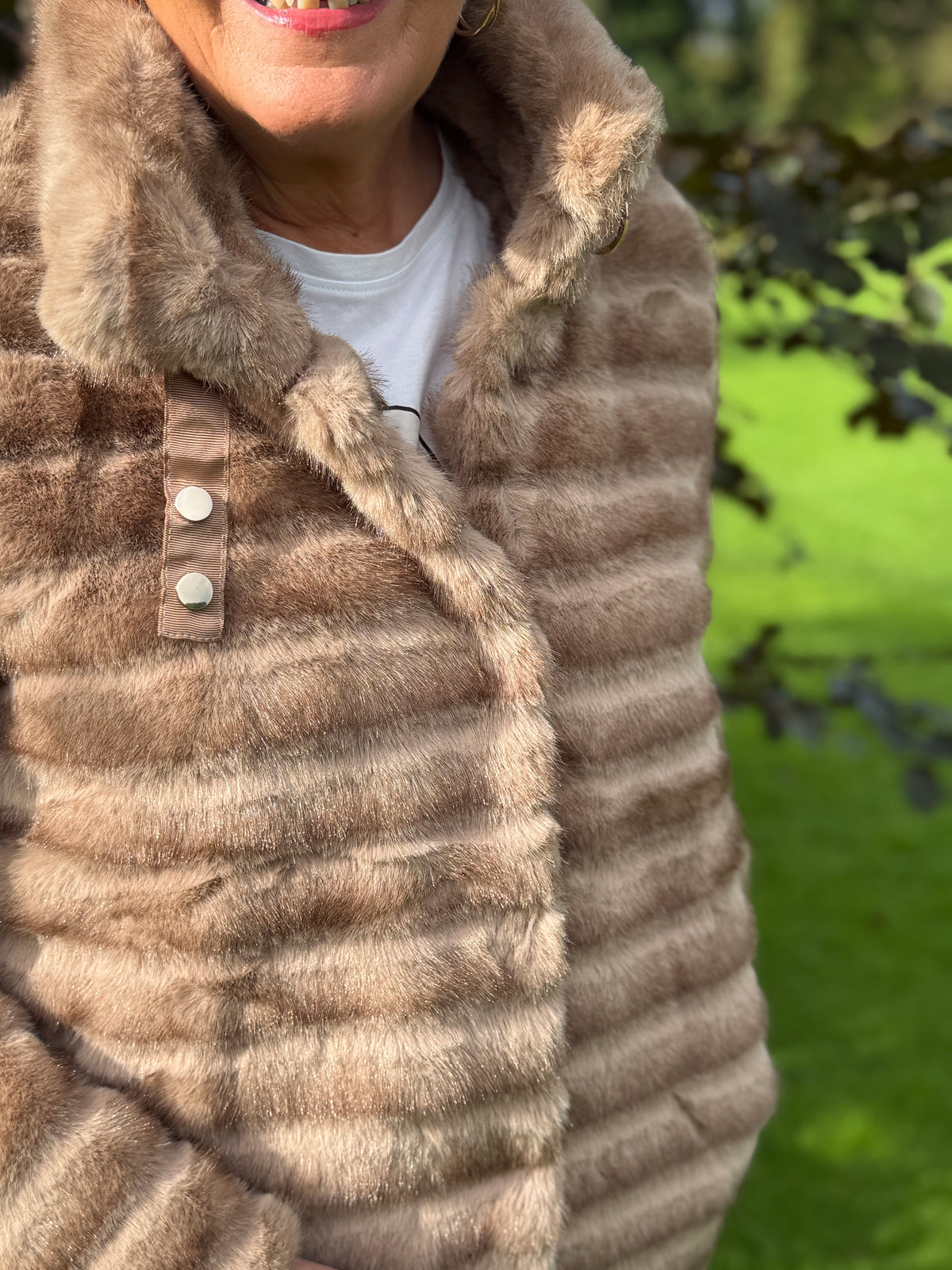 Nümph Nuvita fur jacket in silver mink