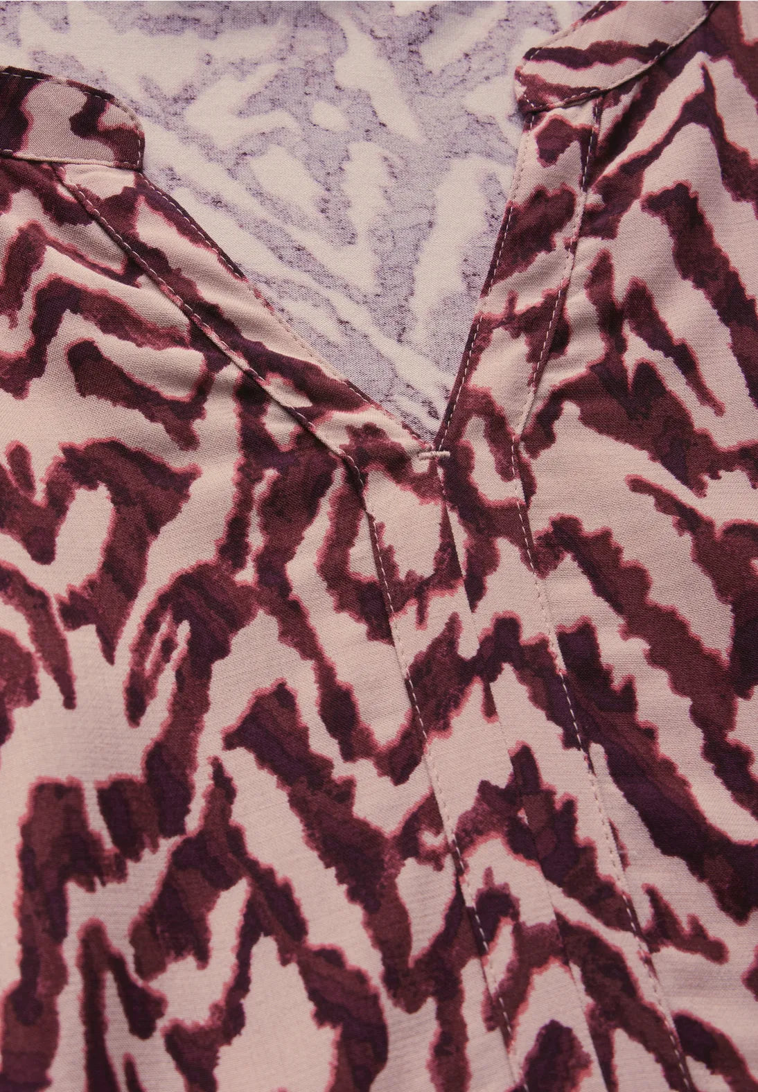 Street One Patterned Top In Mulberry Red