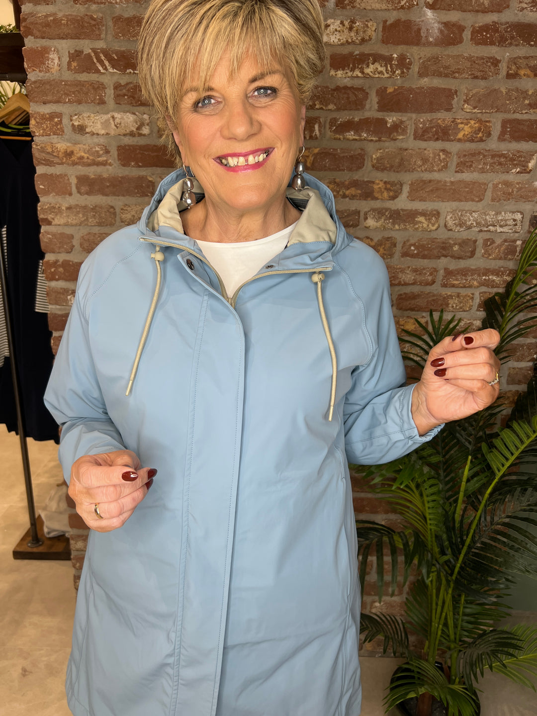 Tanta Nebo Lightweight Raincoat in faded denim