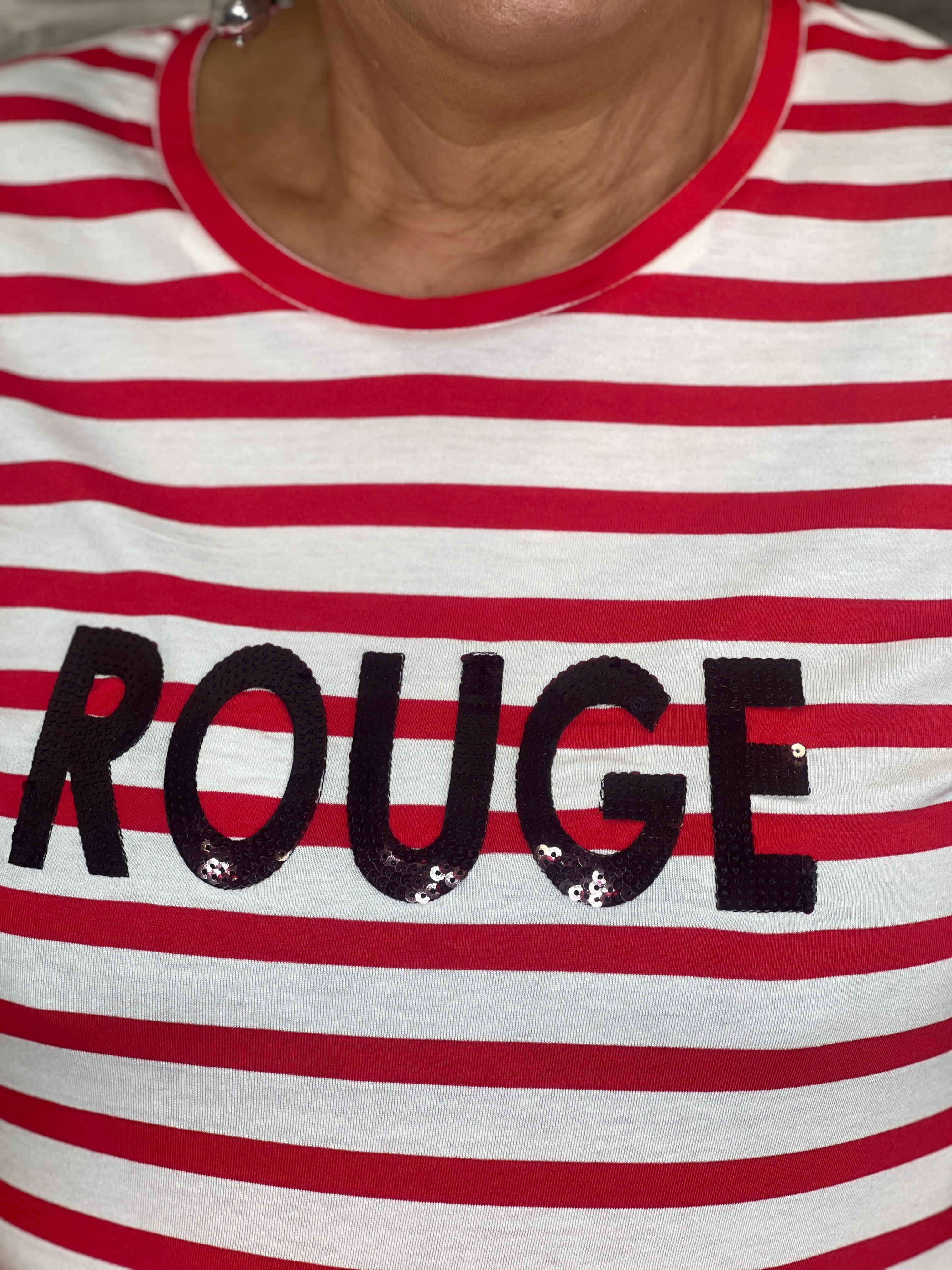 More & More T-shirt With Stripes In Red