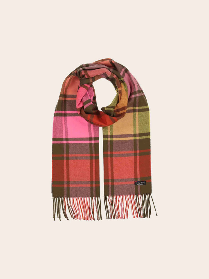 Cashmink colourful checks Scarf In Multi