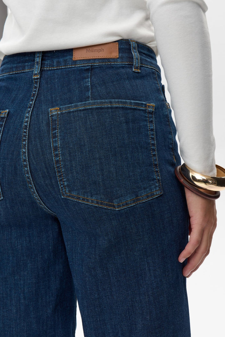 Nümph Nuparis Cropped jeans In Dark Blue Denim