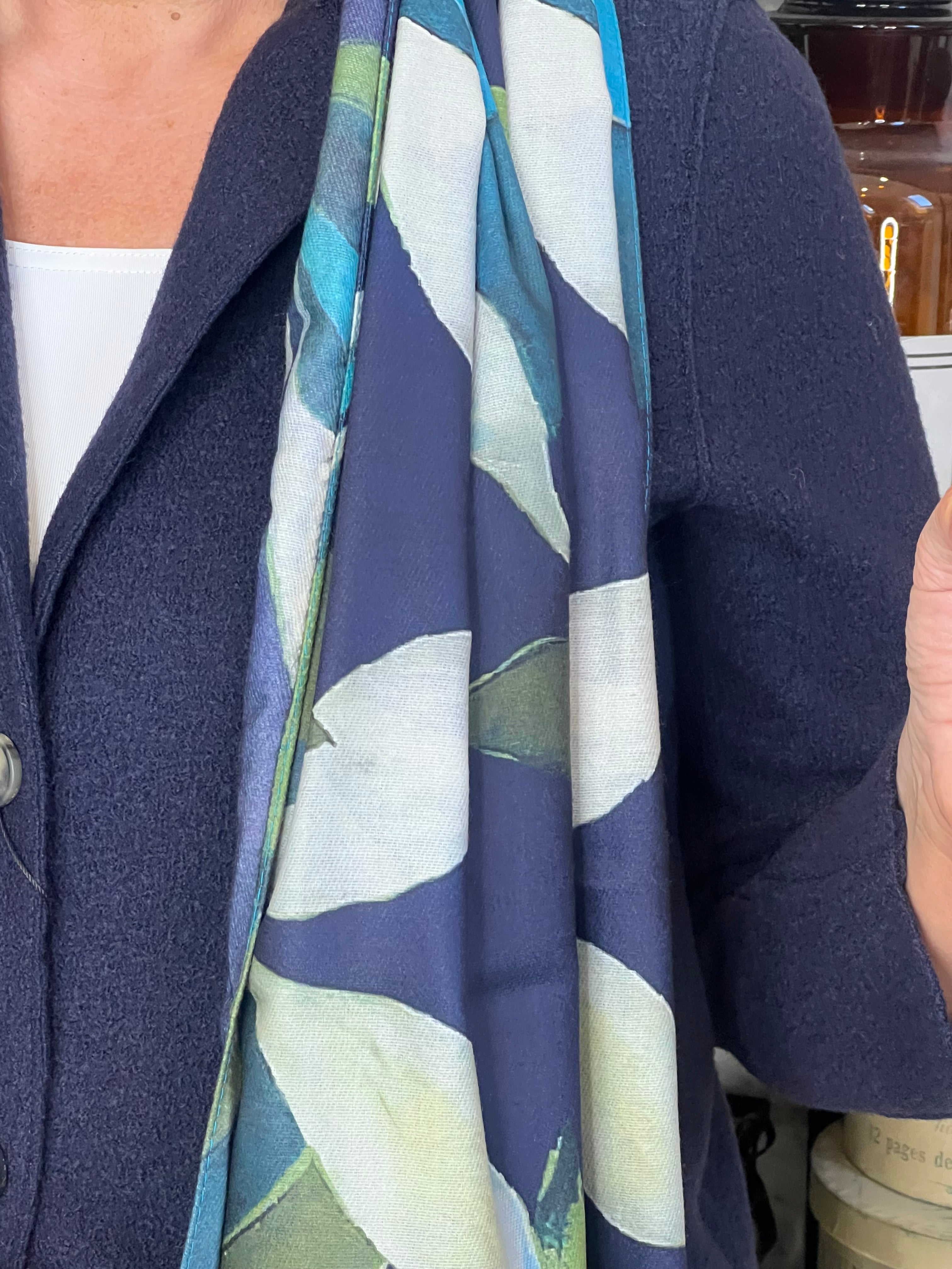 Elsa Floral Scarf In Blue Multi