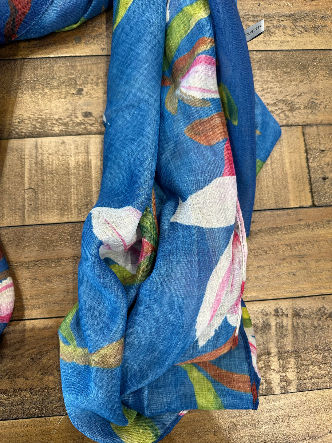 Amelia Magnolia Print Scarf In Denim