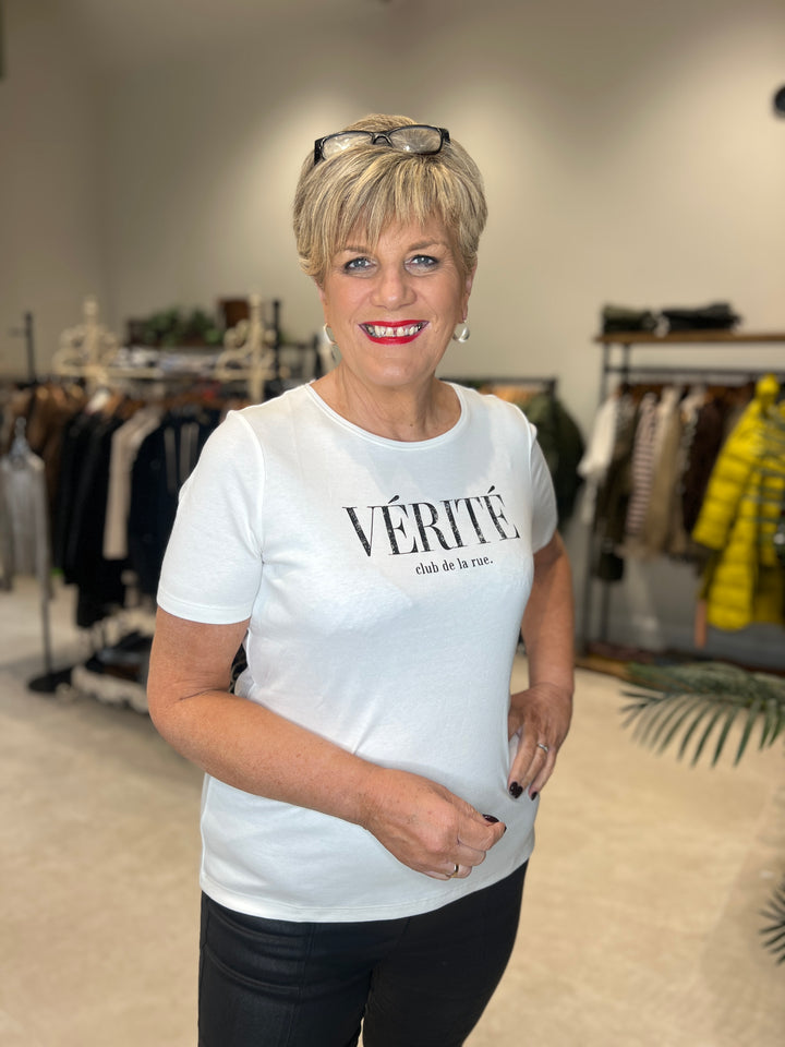 Street One Wording T-shirt In Off white