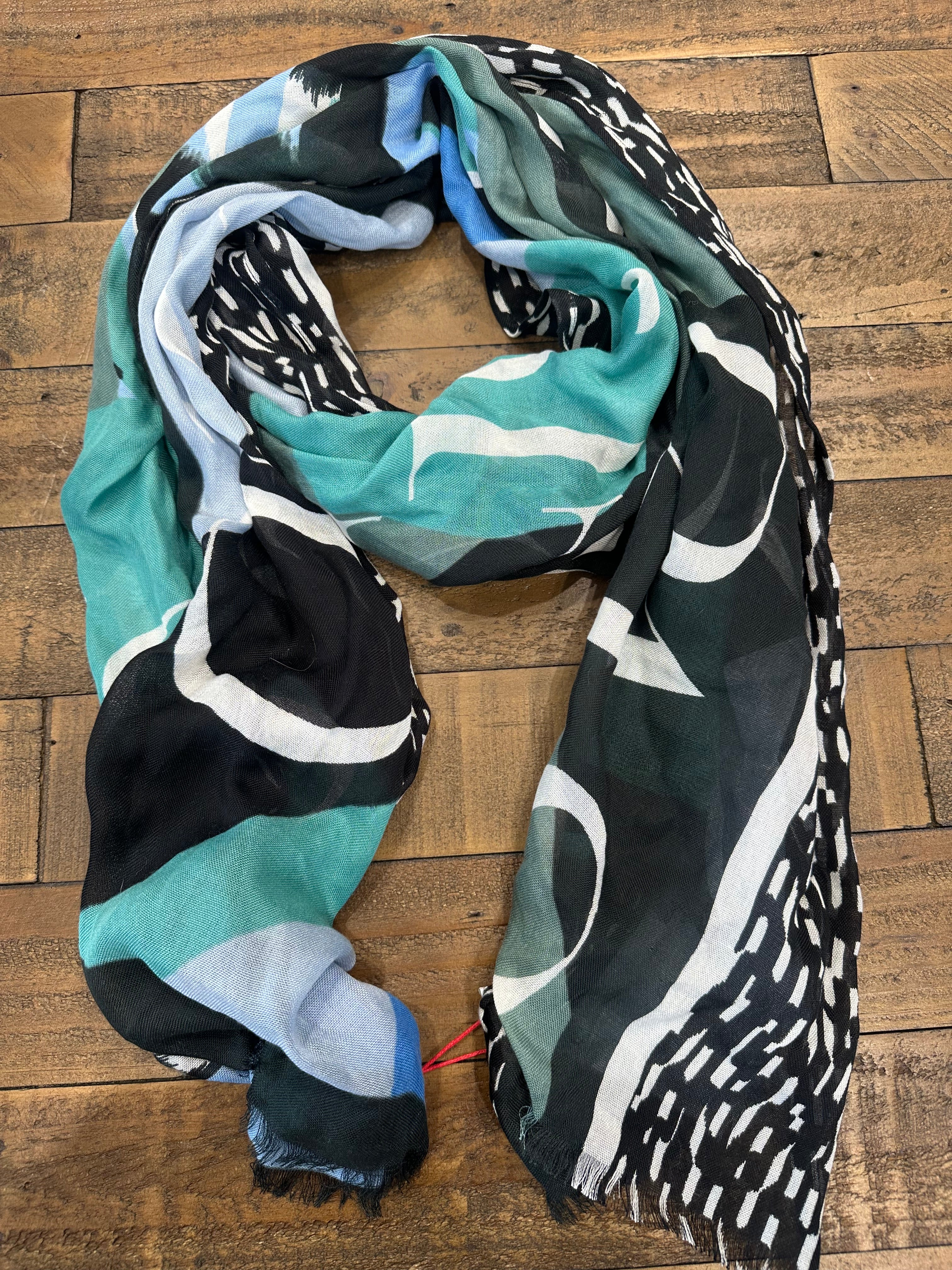 Street One Colour Print Scarf In Multi