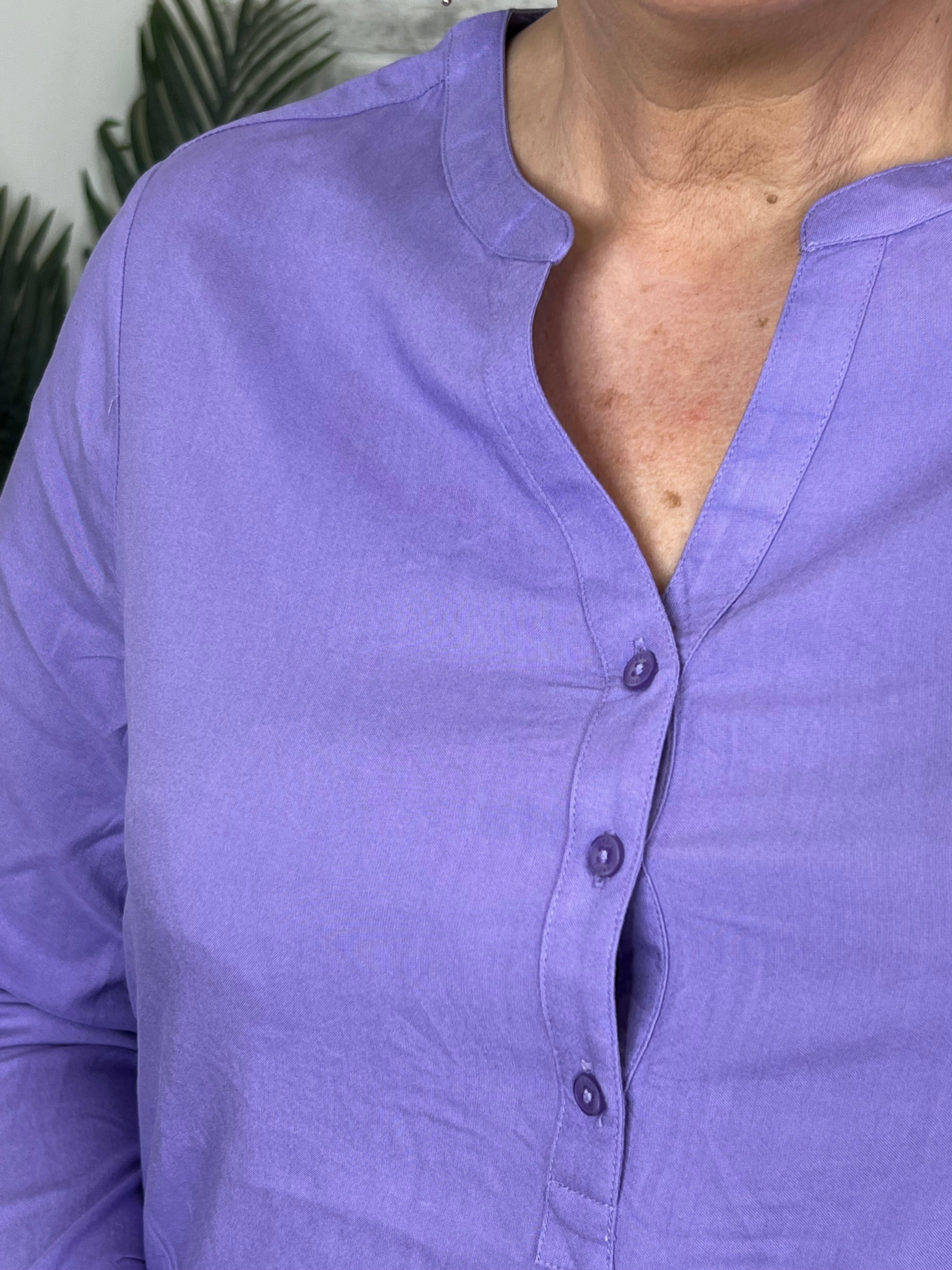 Cecil Solid Blouse In Gentle Lilac