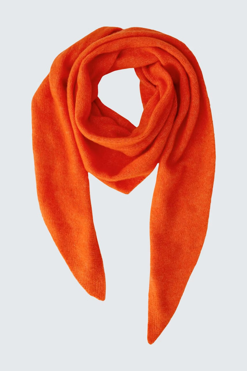 Triangle scarf in orange