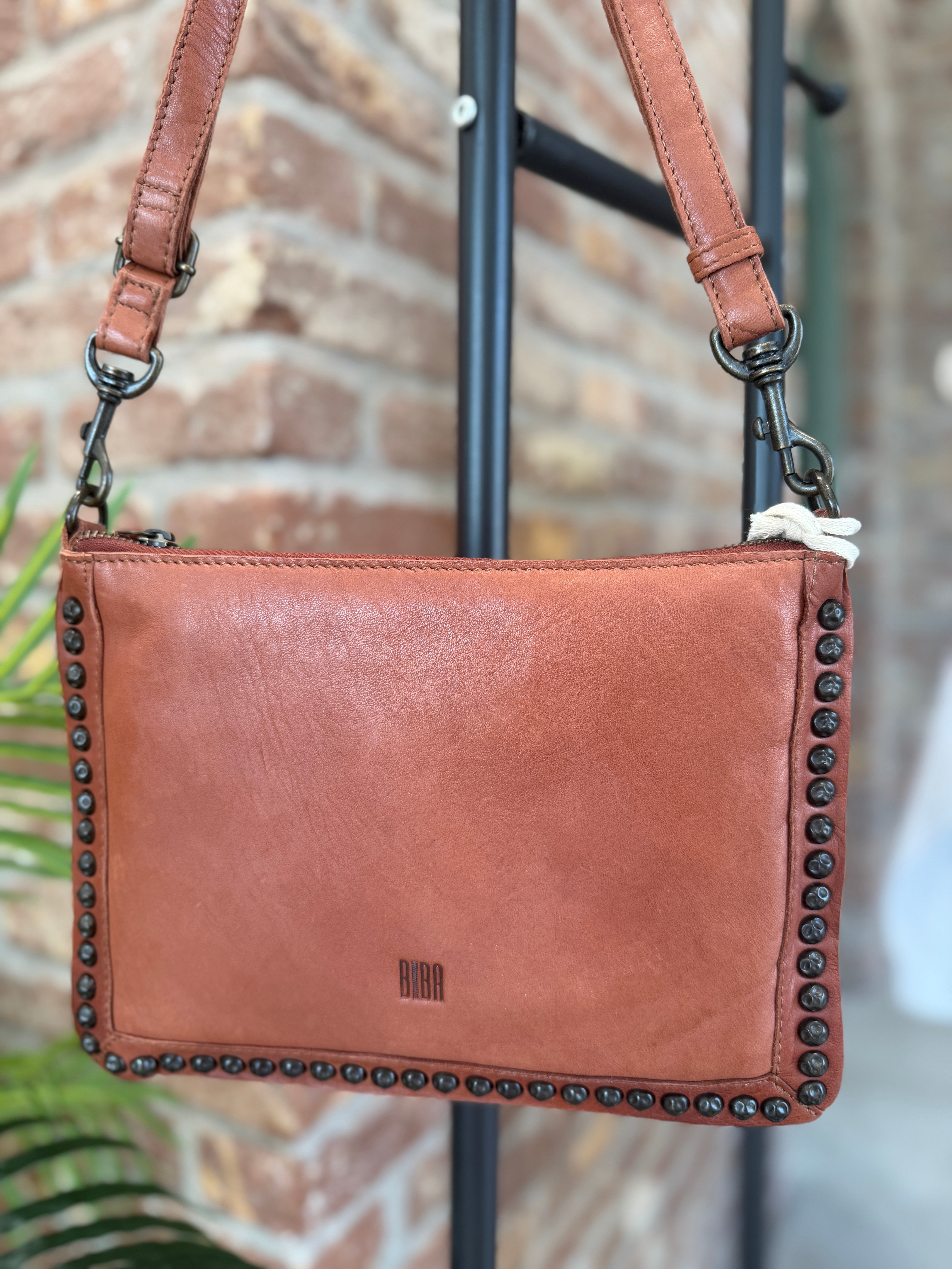 BIBA leather Portland Crossbody bag in Tan