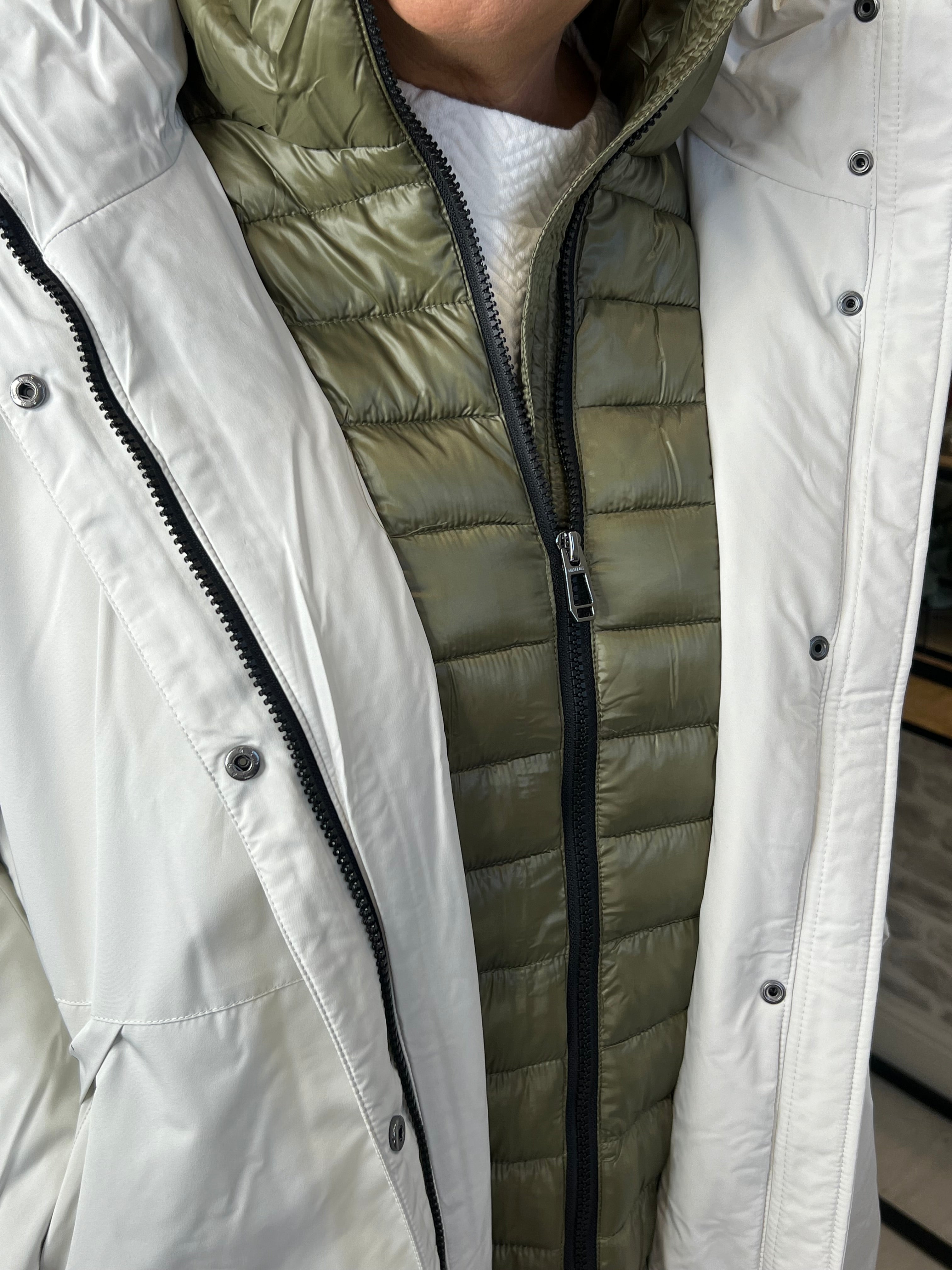 Street One 2-in-1 Coat In frosty grey