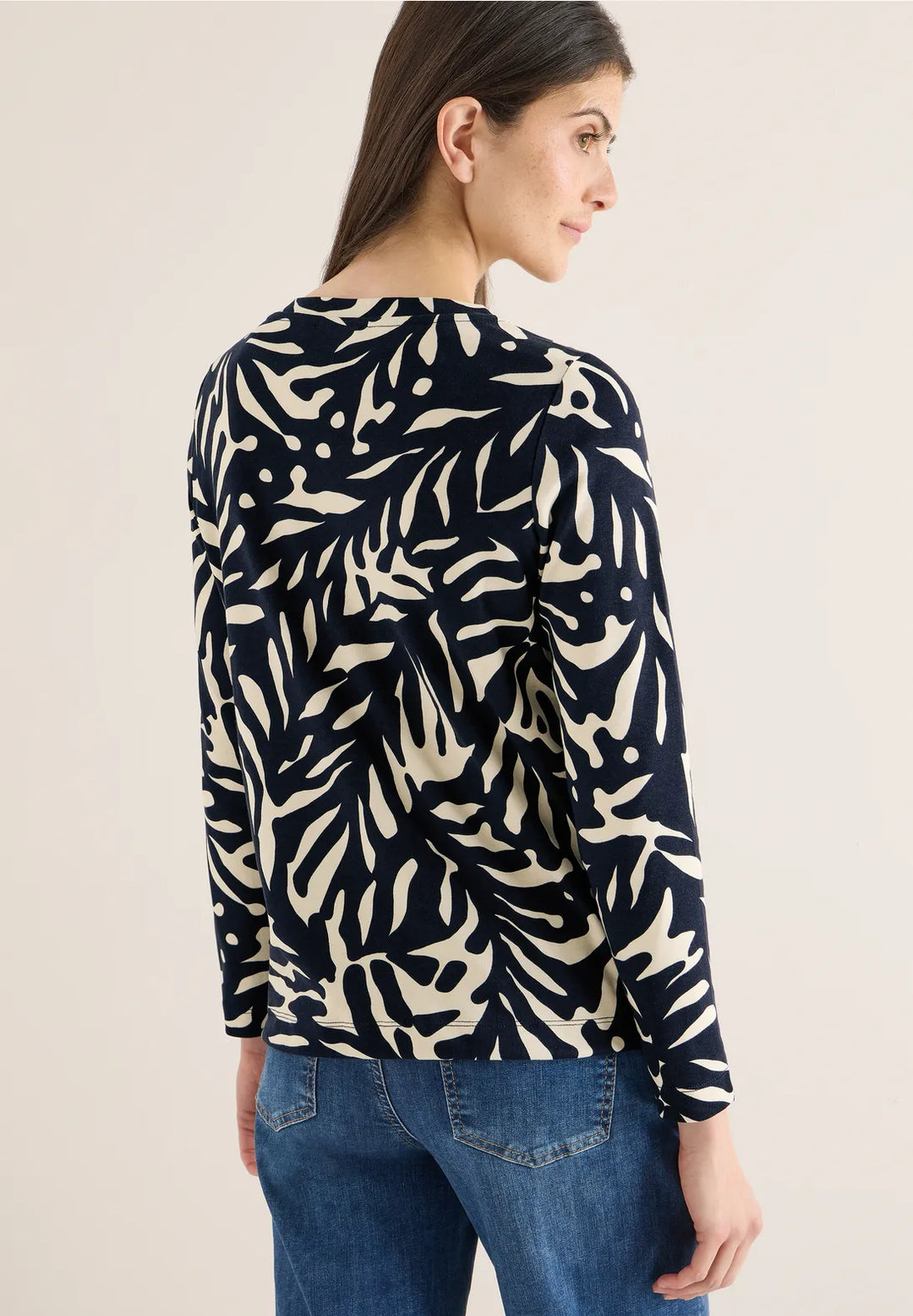 Cecil Two tone Sweatshirt In navy