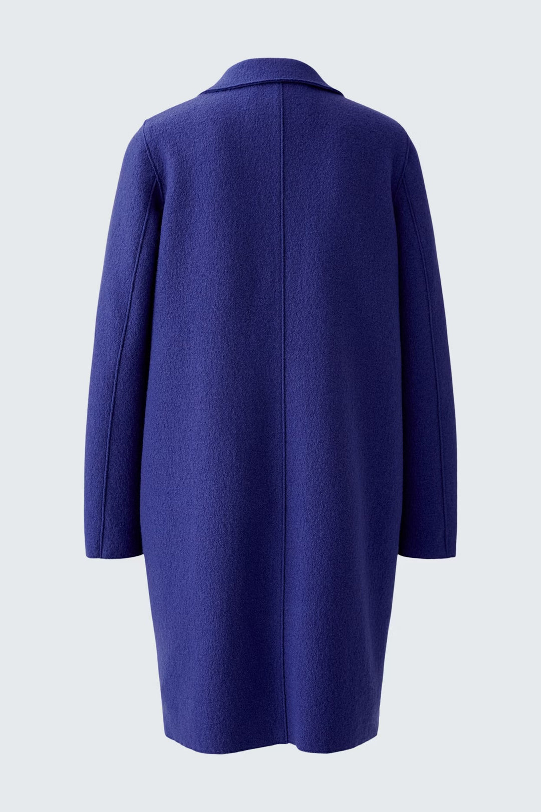 Oui Mayson Boiled Wool Coat In Blue Ribbon