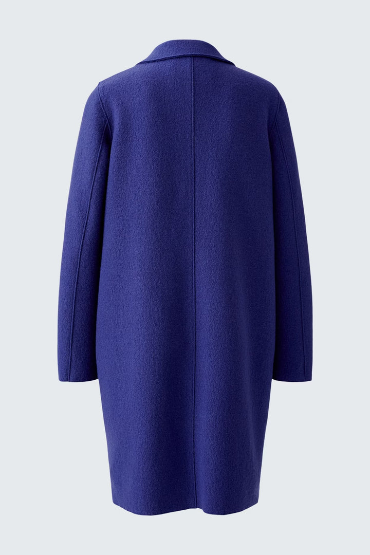 Oui Mayson Boiled Wool Coat In Blue Ribbon