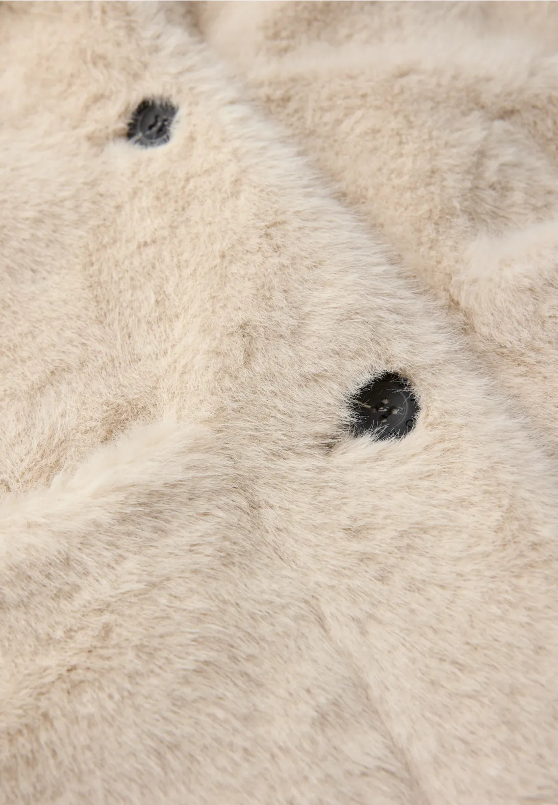 Street One Faux Fur Coat In Pastel Sand