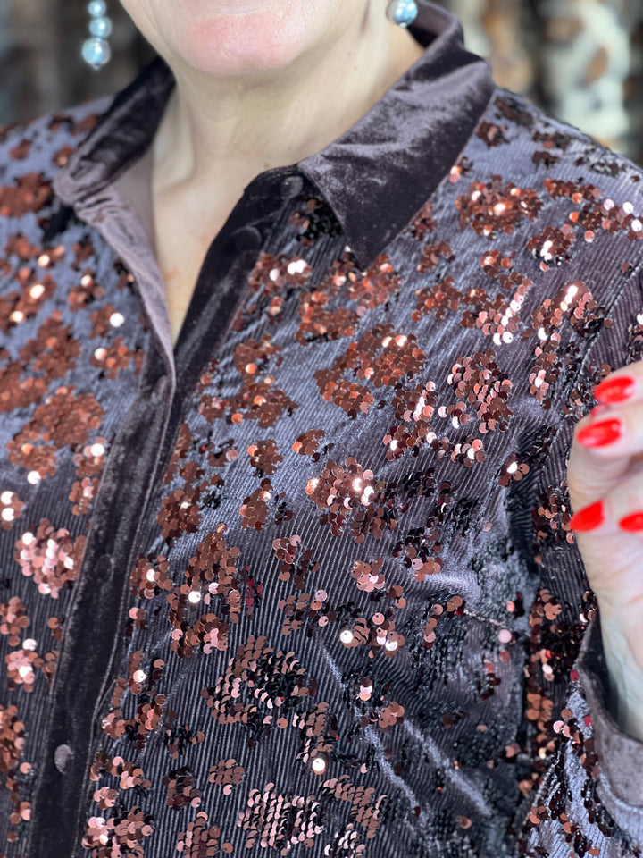 Nümph Nukimsi Sparkle Shirt In Coffee