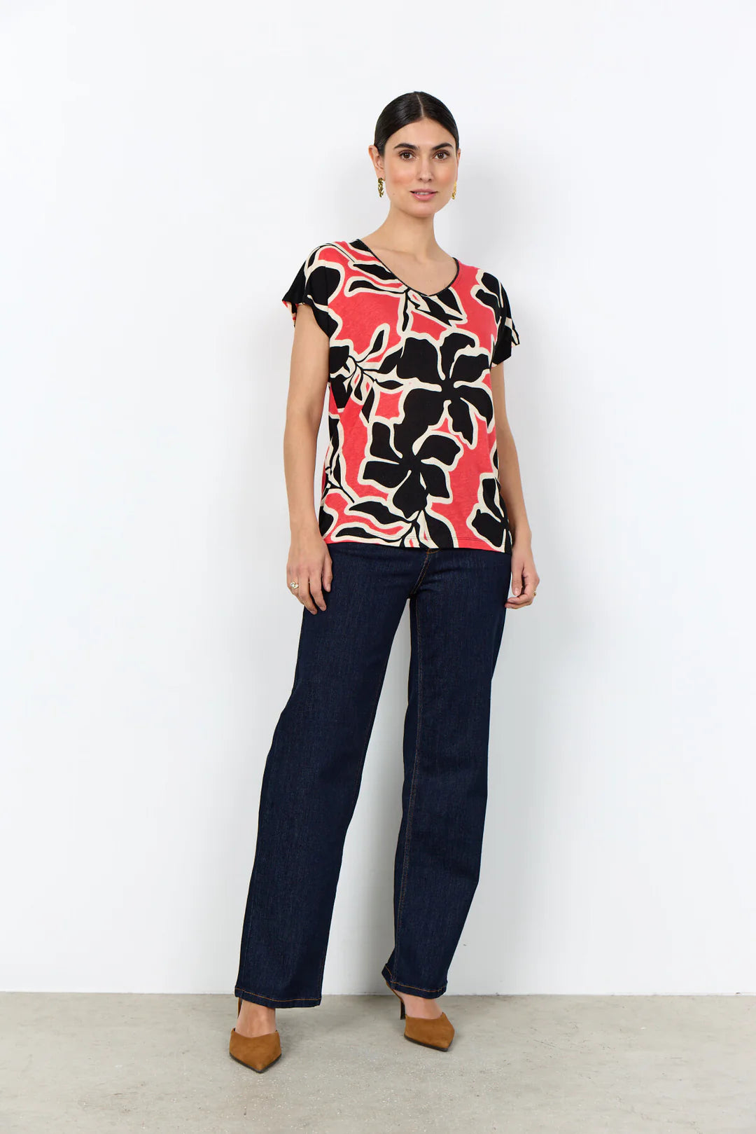 Soya Concept Fiola T-shirt In Red Multi