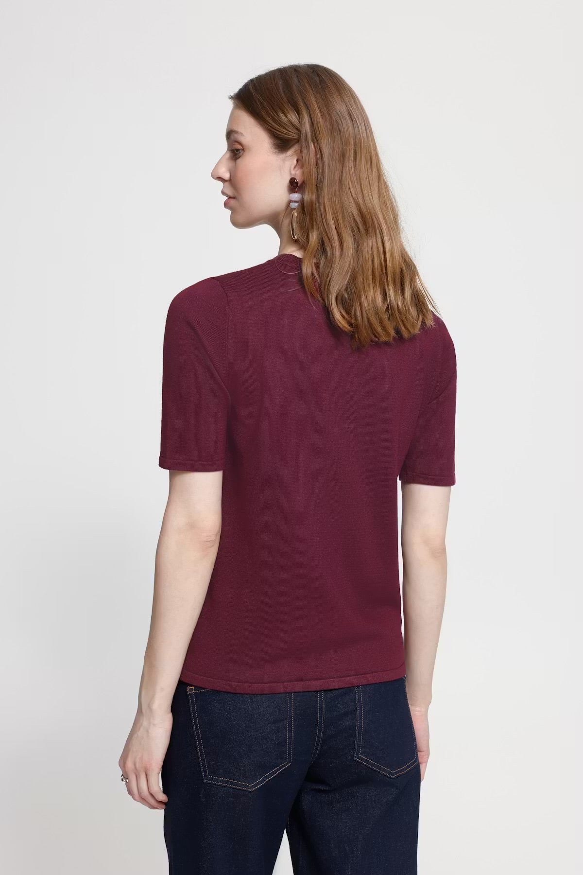 Ichi fine pullover In Rhodondendron