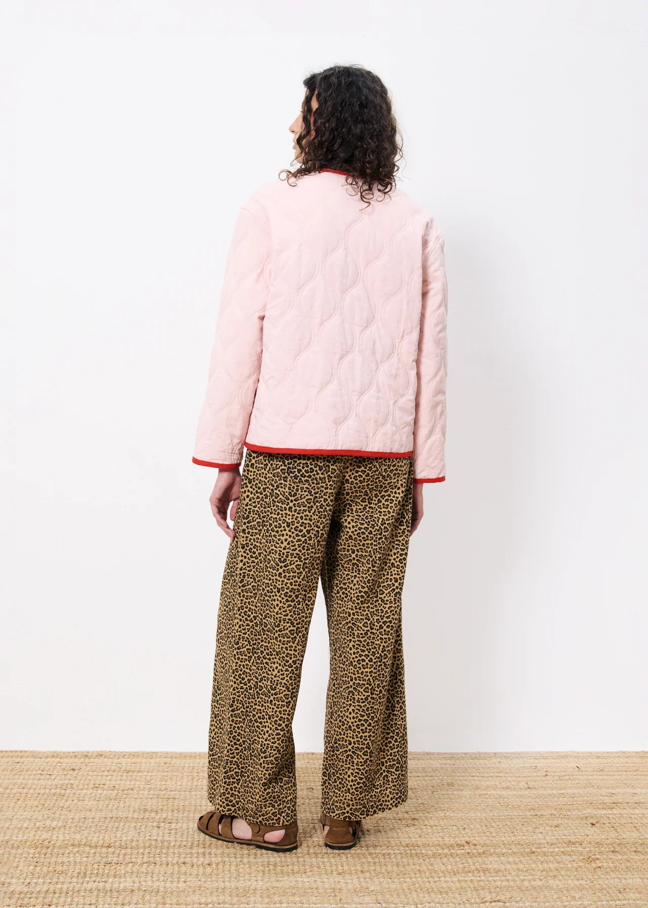 FRNCH Quilted Reversible Jacket In Pink Multi