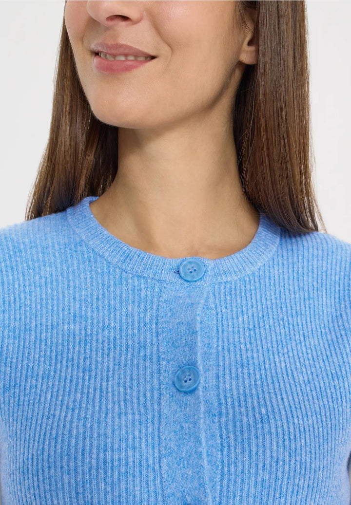 Cecil Rib Vest In Fountain Blue