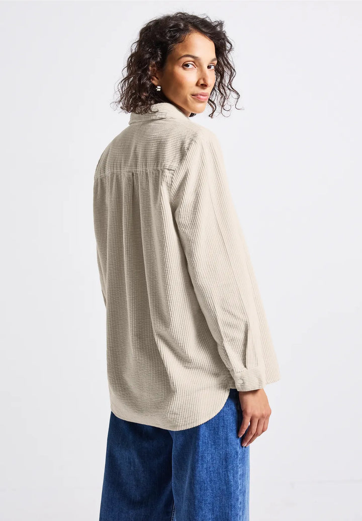 Street One Cord Jacket In Melted Beige