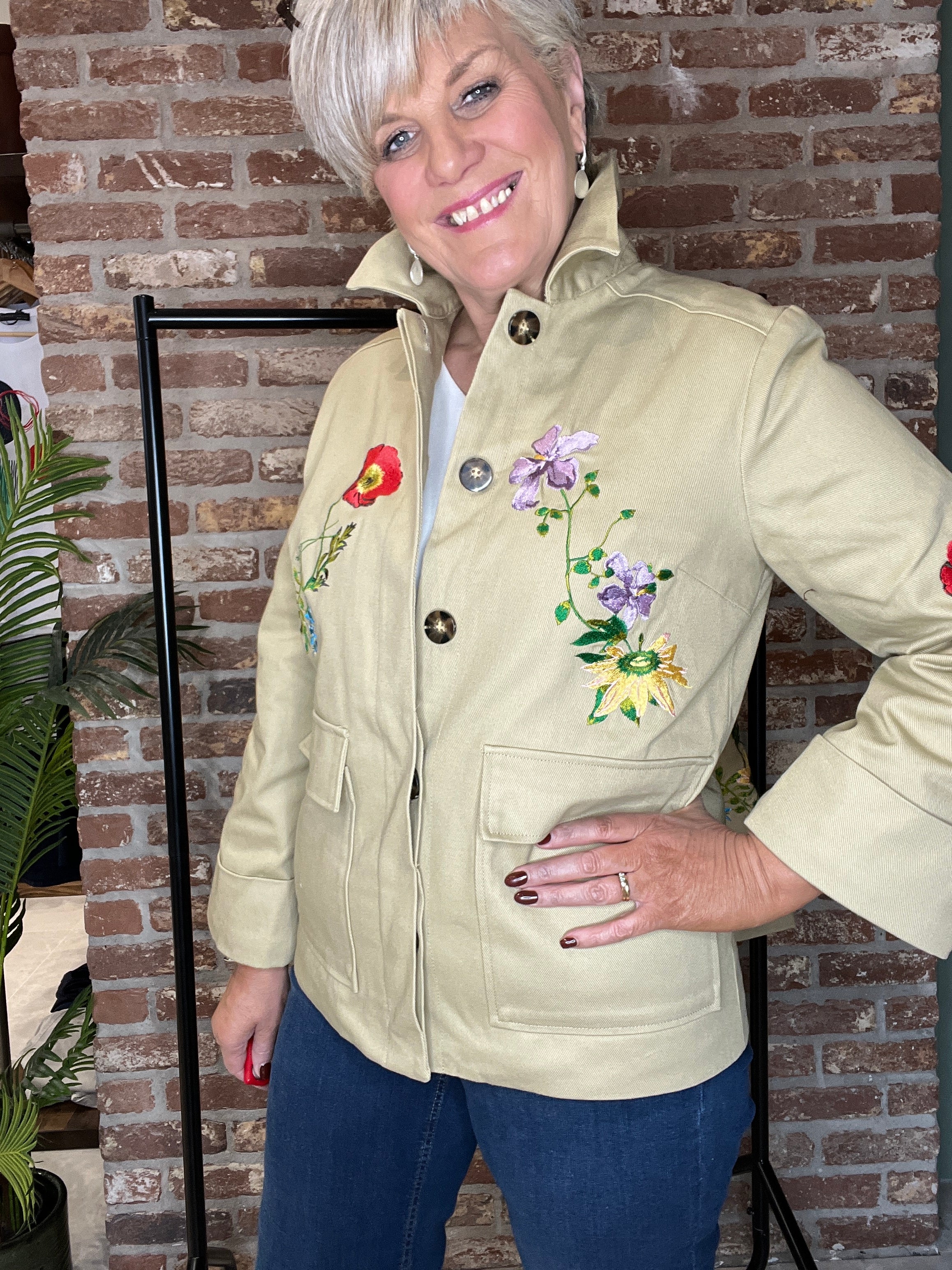 Nümph Nuvivalli Embroidery Jacket In Irish Cream