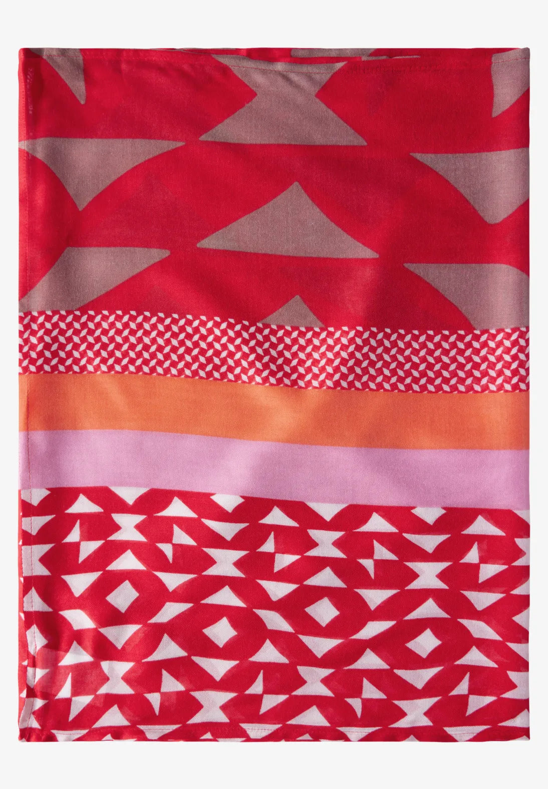 Street One Colour Print Snood In Mandarin Red