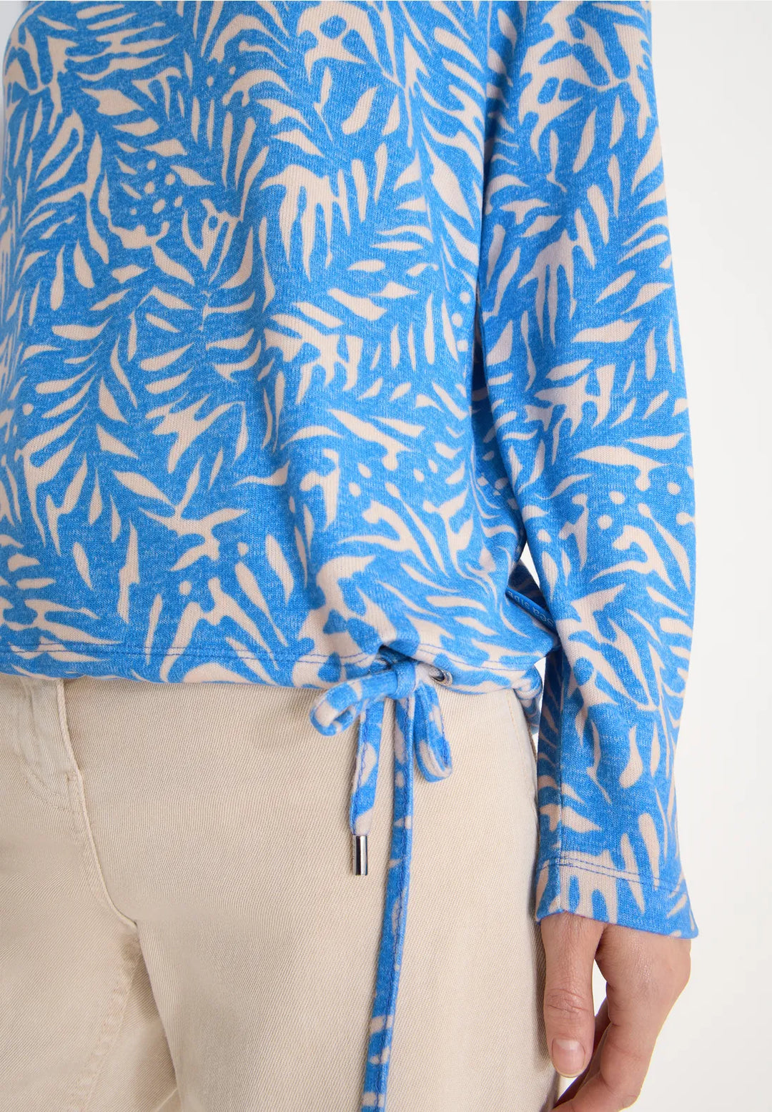 Cecil Two Tone Sweatshirt In Fountain Blue