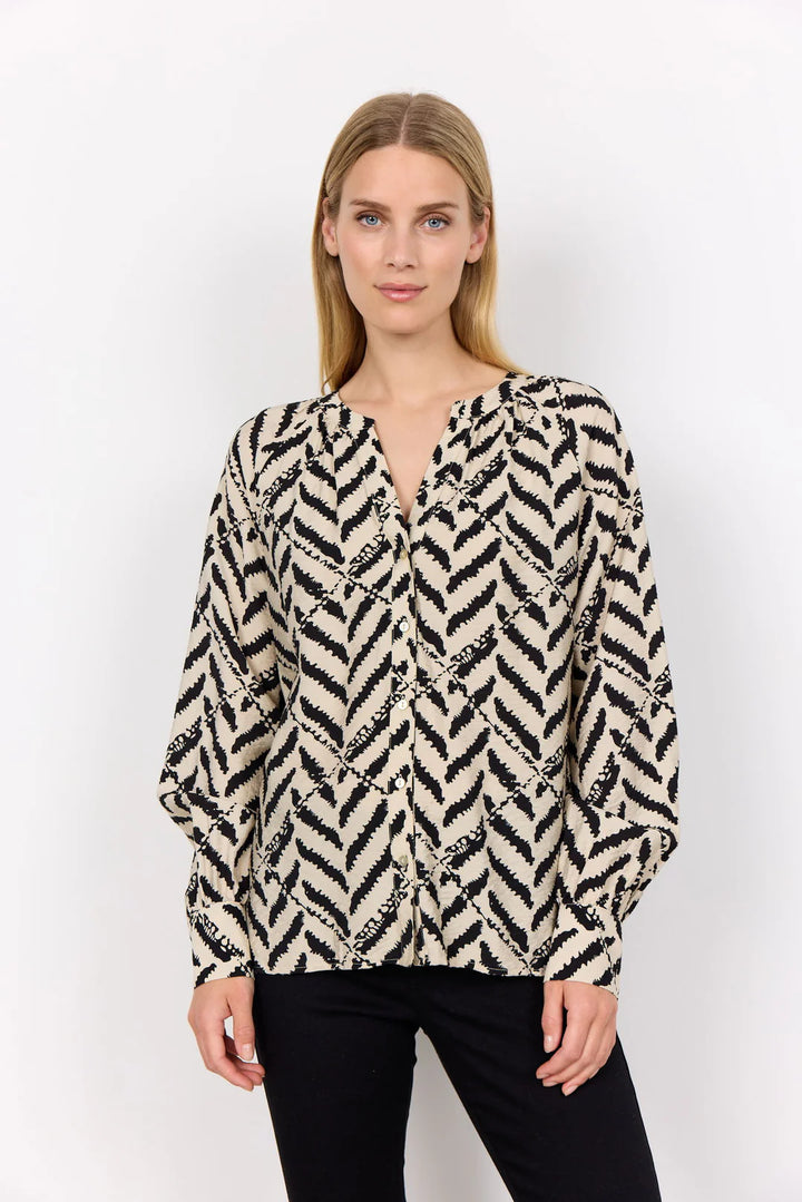 Soya Concept Inarose Blouse In Black multi