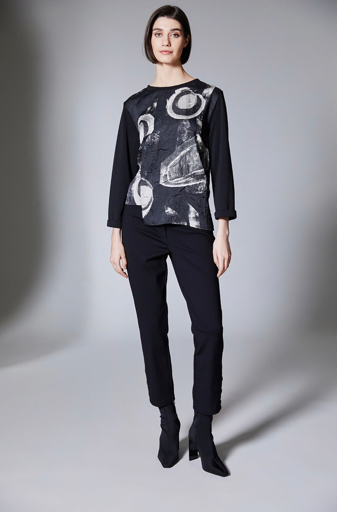 Peruzzi Ultra Print Top In Black