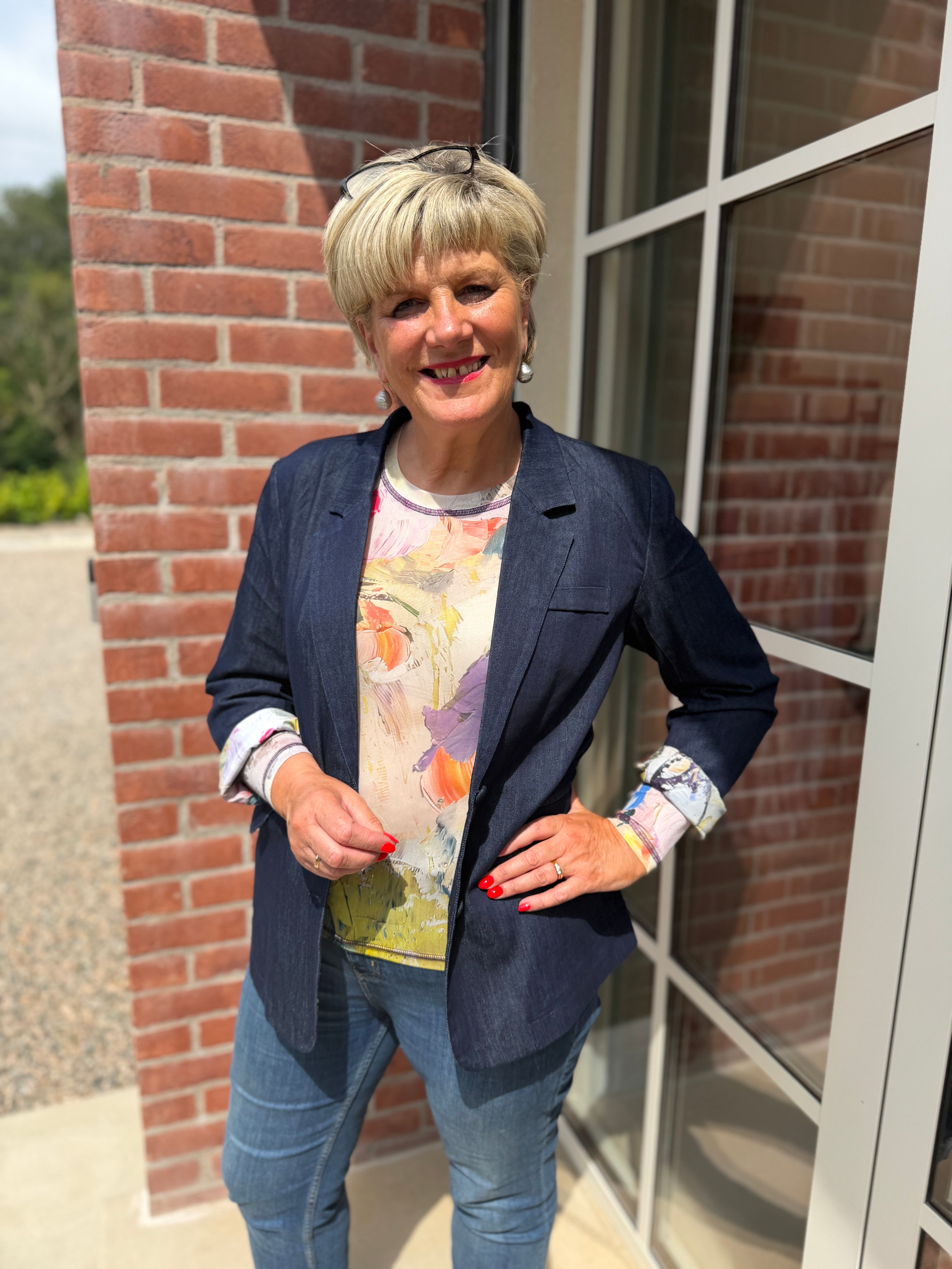 Nümph Nualetta Blazer In Dark Blue