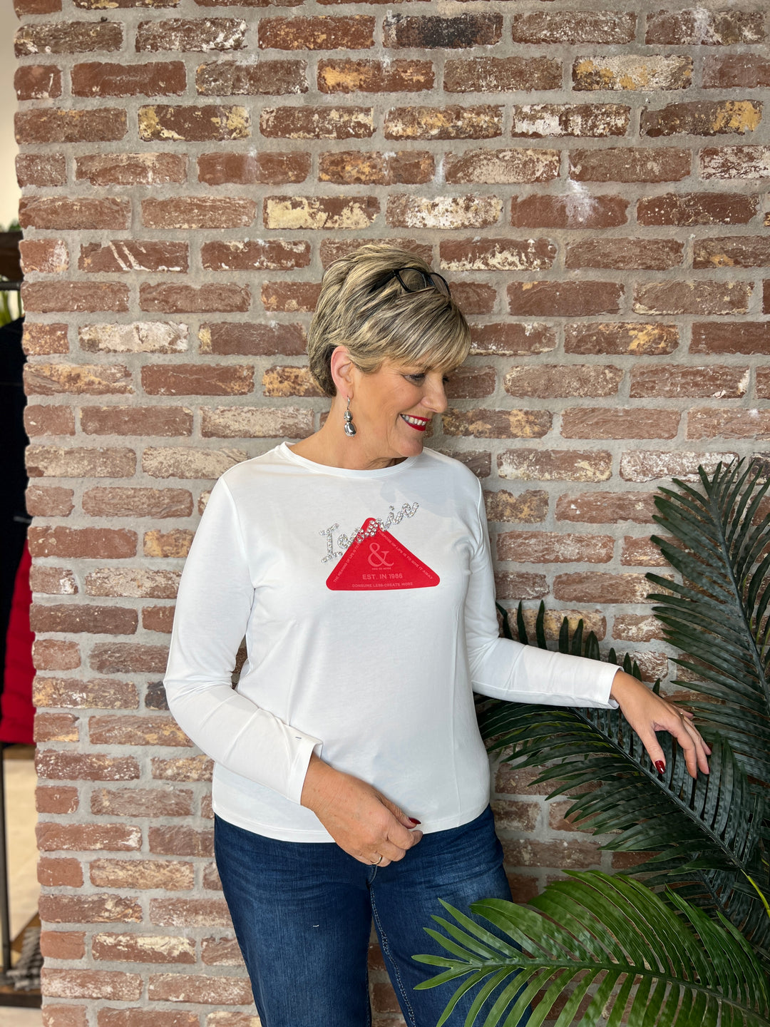 Monari Embellishment Top In Off White