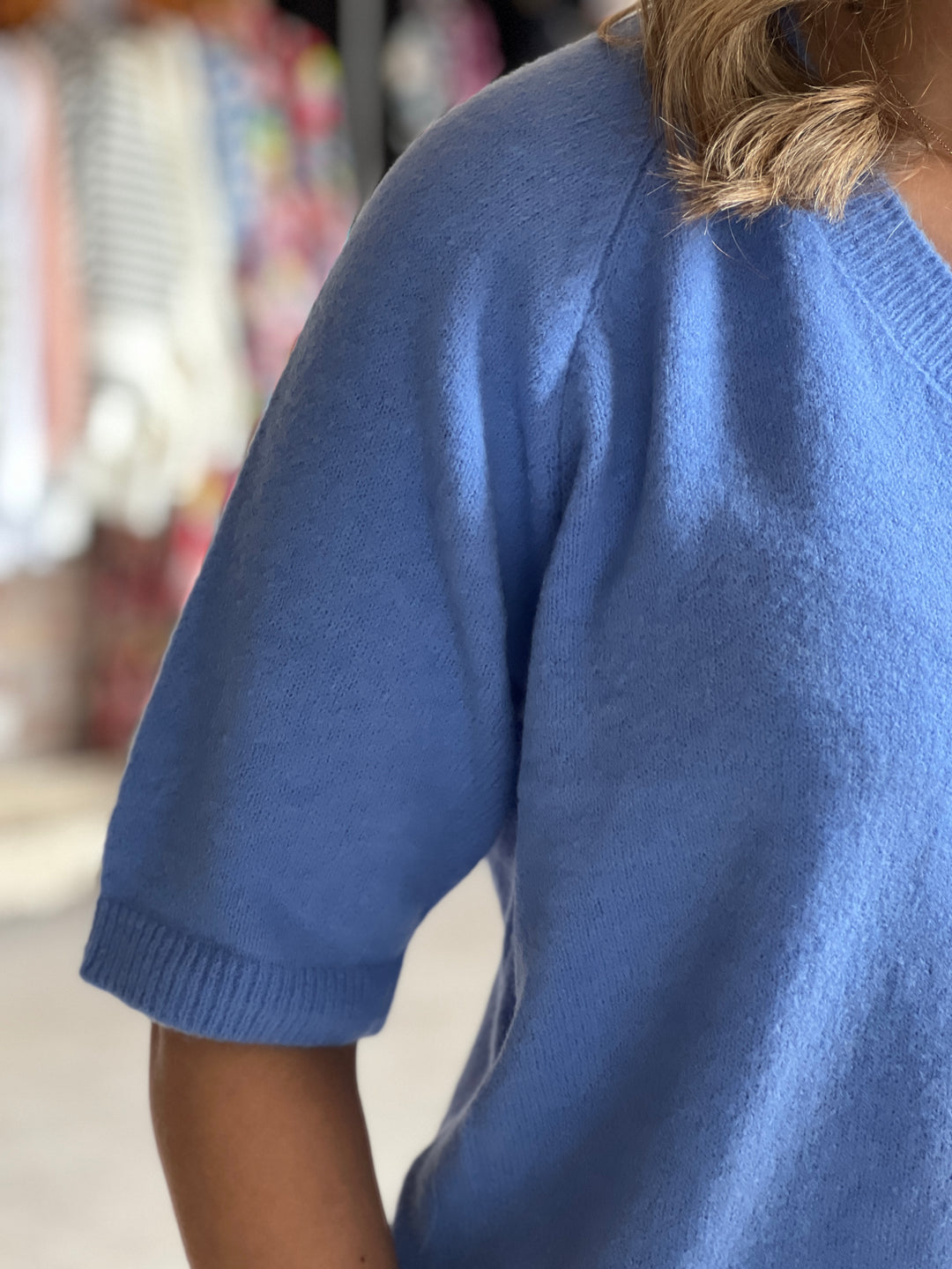 Milano Italy Pullover In Cornflower Blue