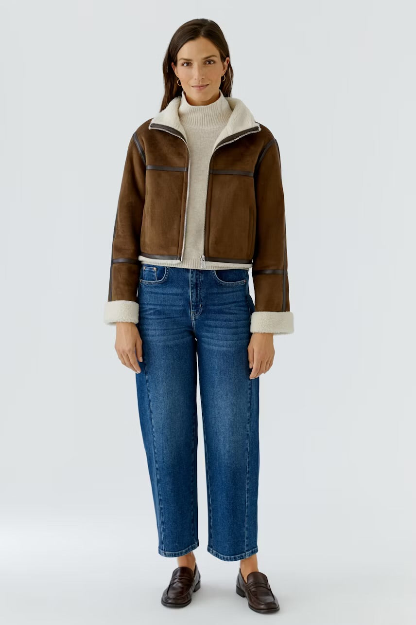 Aviator jacket in brown