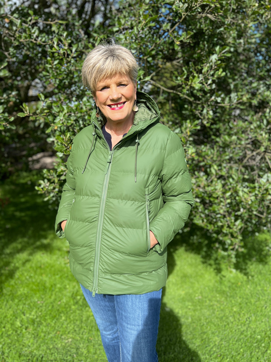 Tanta Nieve Puffa raincoat in Bronze Green