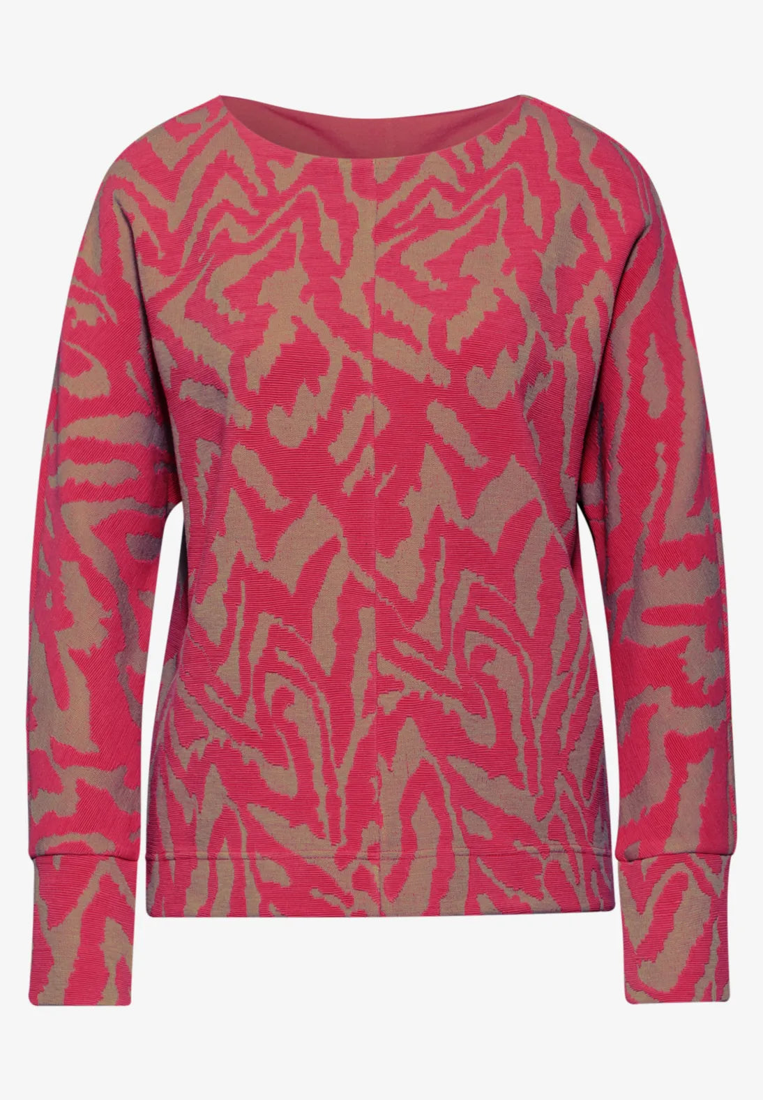 Street One Jacquard Jumper In Sugar Coral