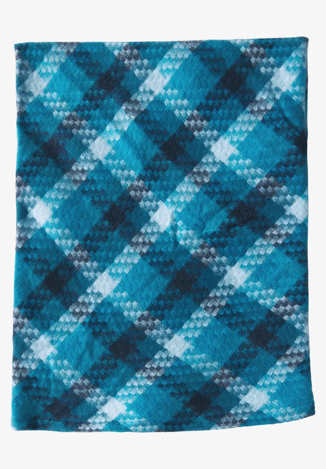 Cecil Woven Triangle Scarf In Dynamic Aqua