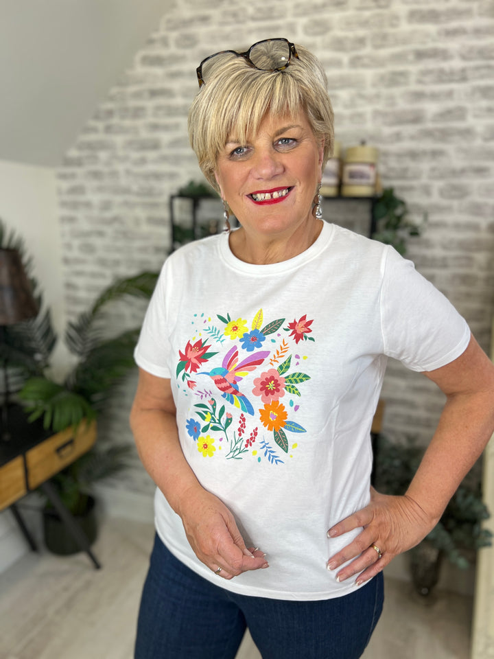 Sugarhill Brighton Hummingbird T-shirt In Off White