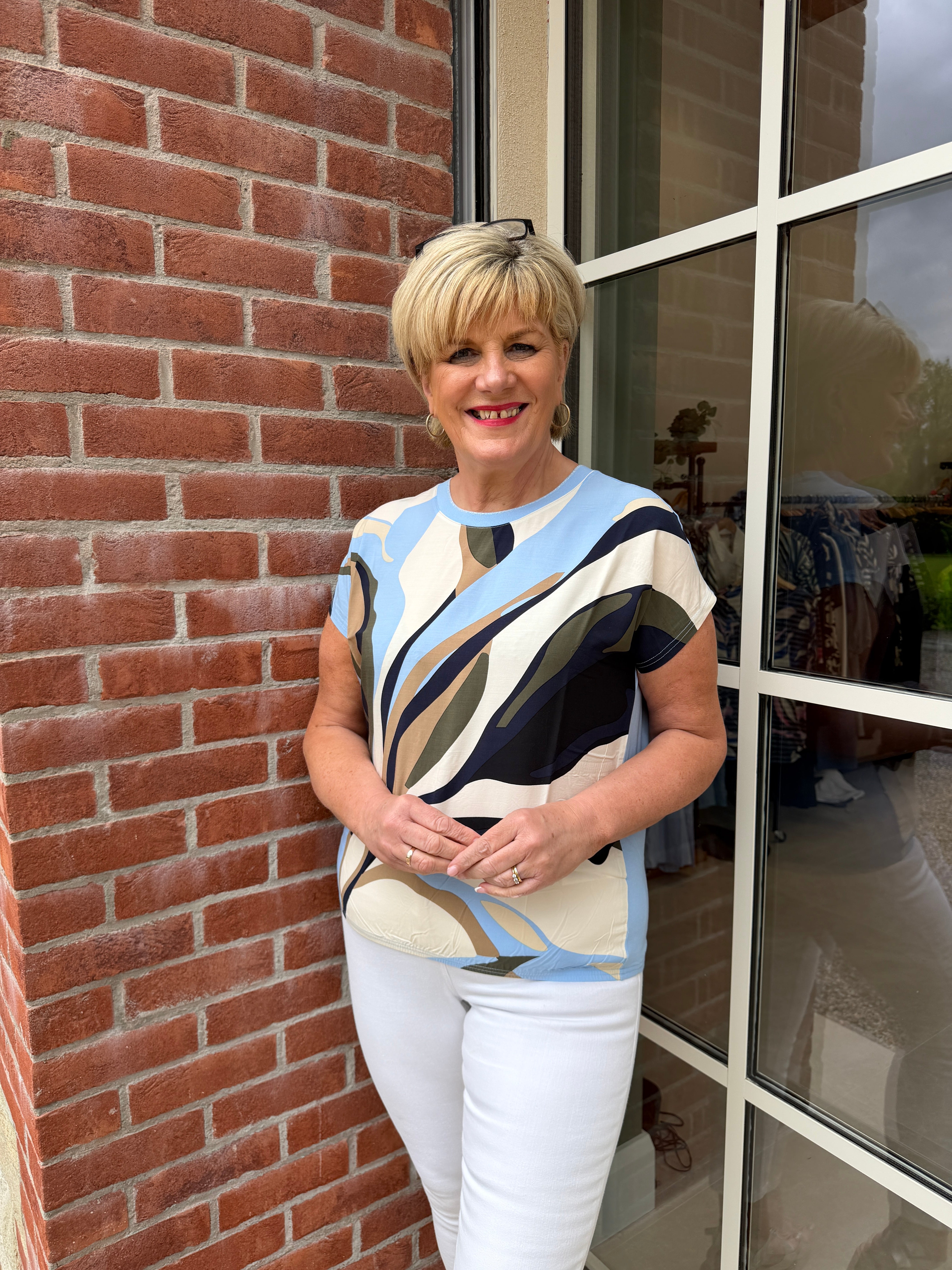 Soya Concept Gail Blouse In Blue Multi