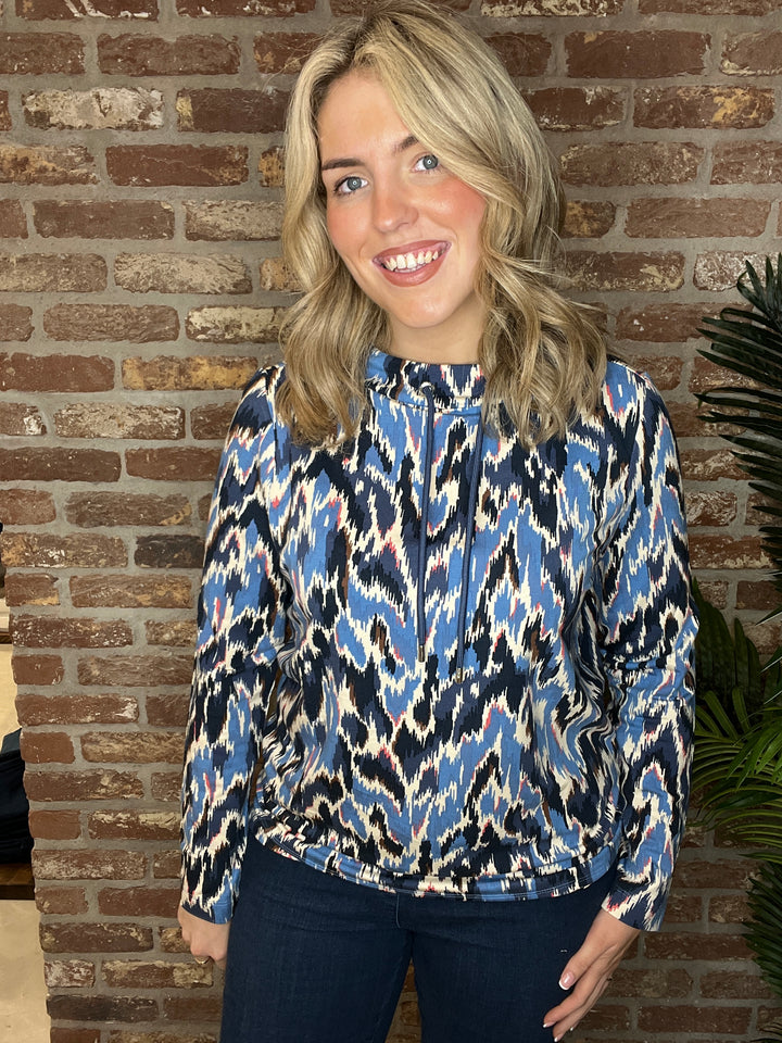 Cecil Funnel Neck Sweatshirt In Cloud Blue