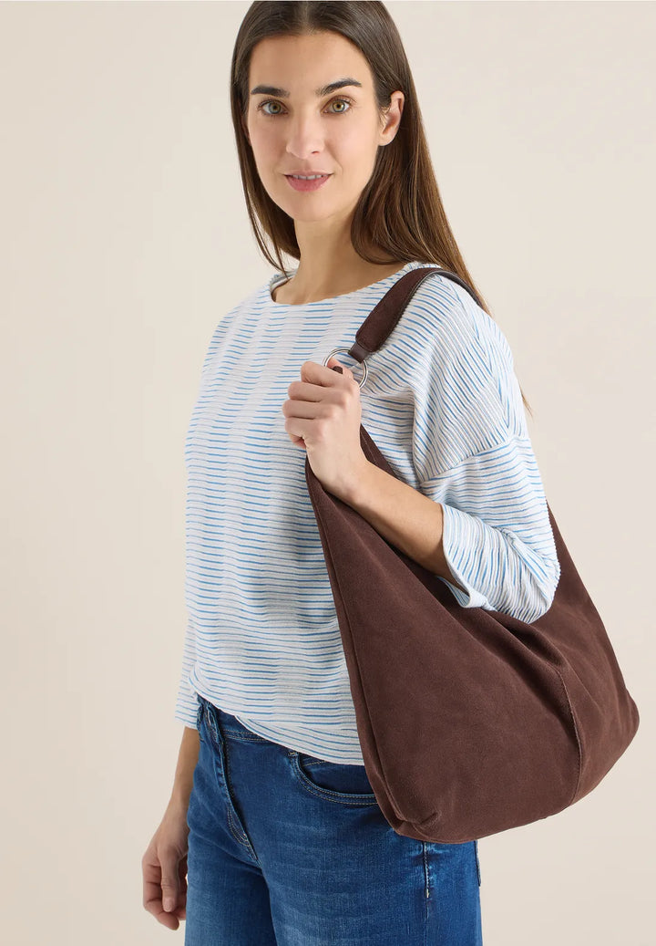 Cecil Wavy Striped Top In Cloud Blue