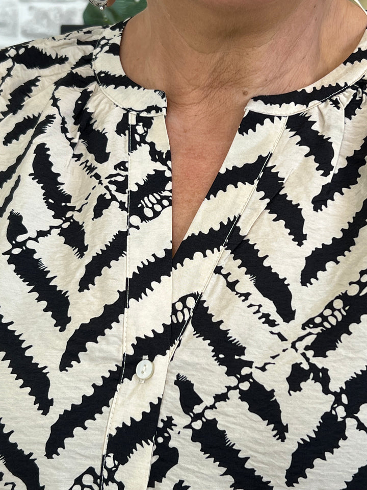 Soya Concept Inarose Blouse In Black multi