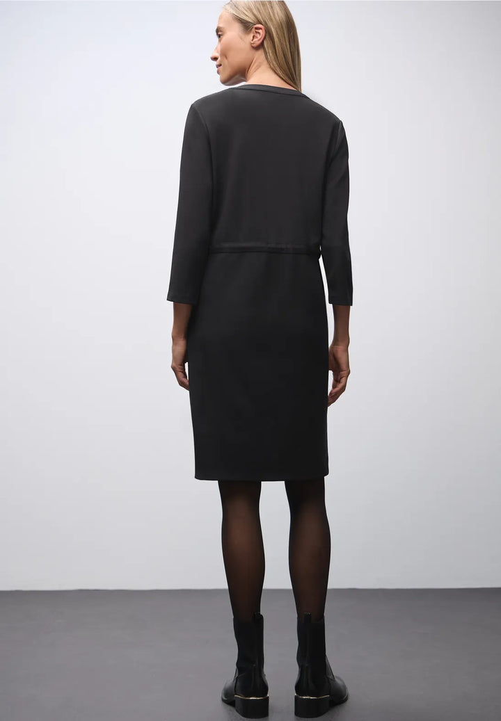 Street One Jersey Zip Dress In Black