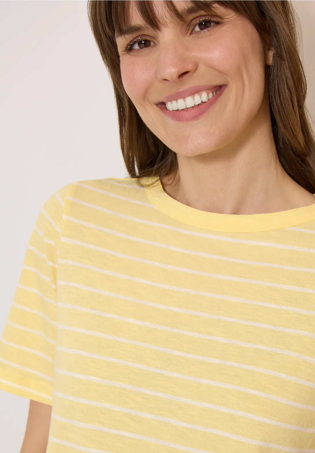Cecil Striped T-shirt in buttermilk yellow