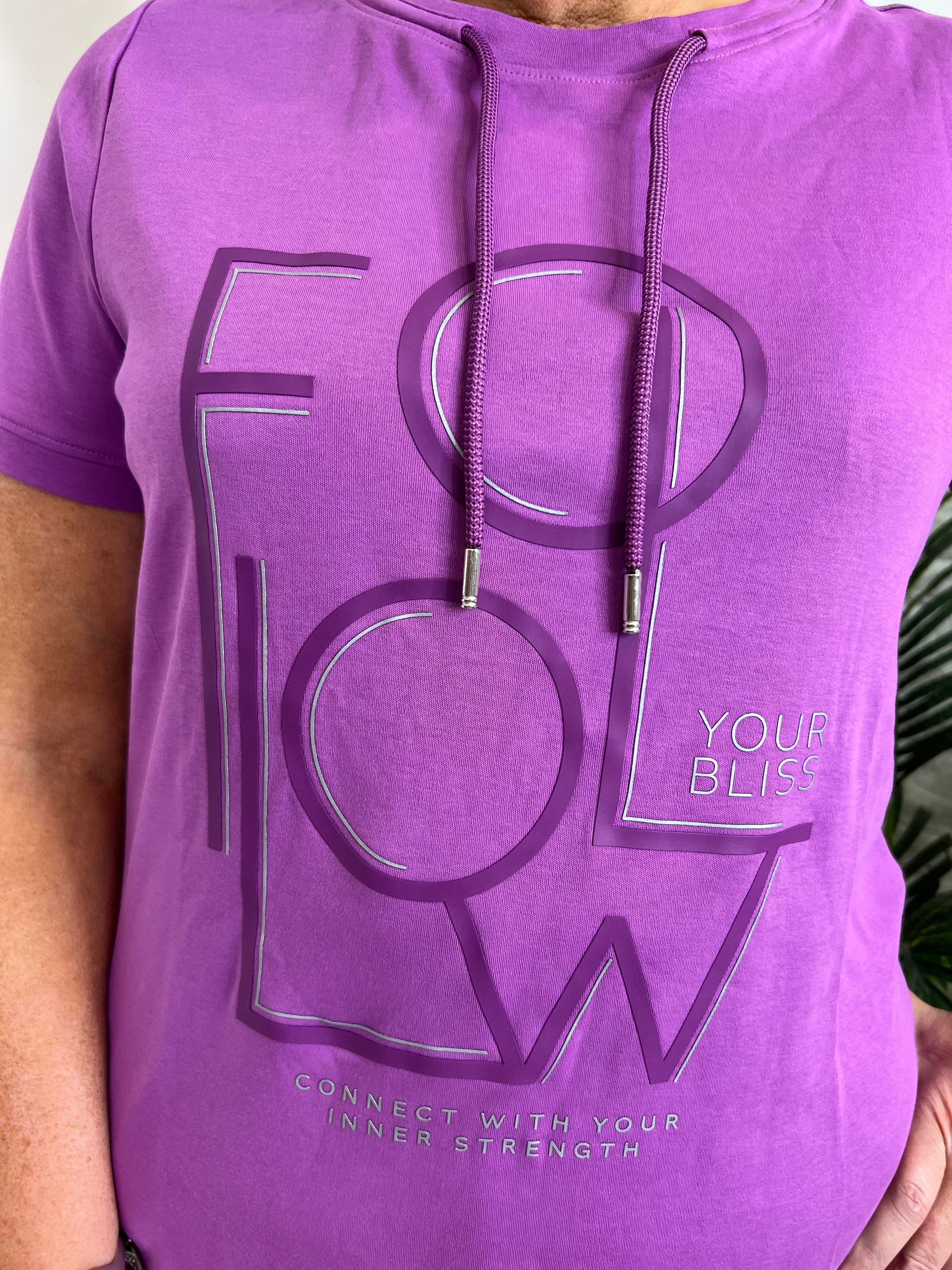 Cecil T-shirt With Strings In Iced Violet