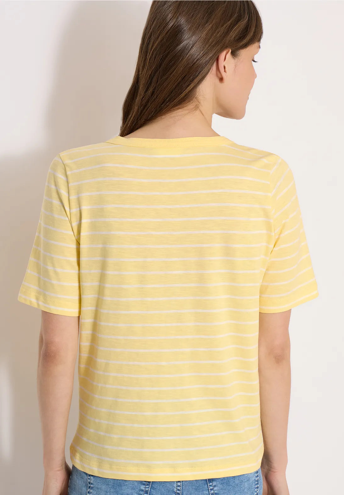 Cecil Striped T-shirt in buttermilk yellow
