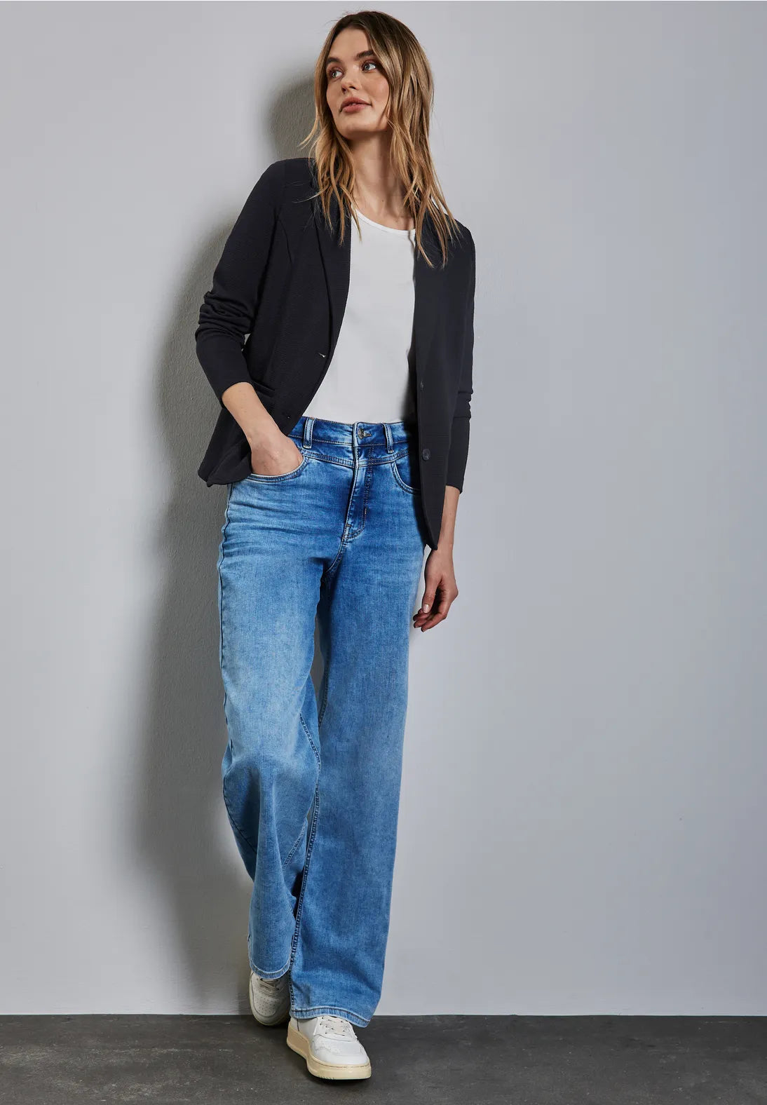 Street One Structured Jacket  Navy