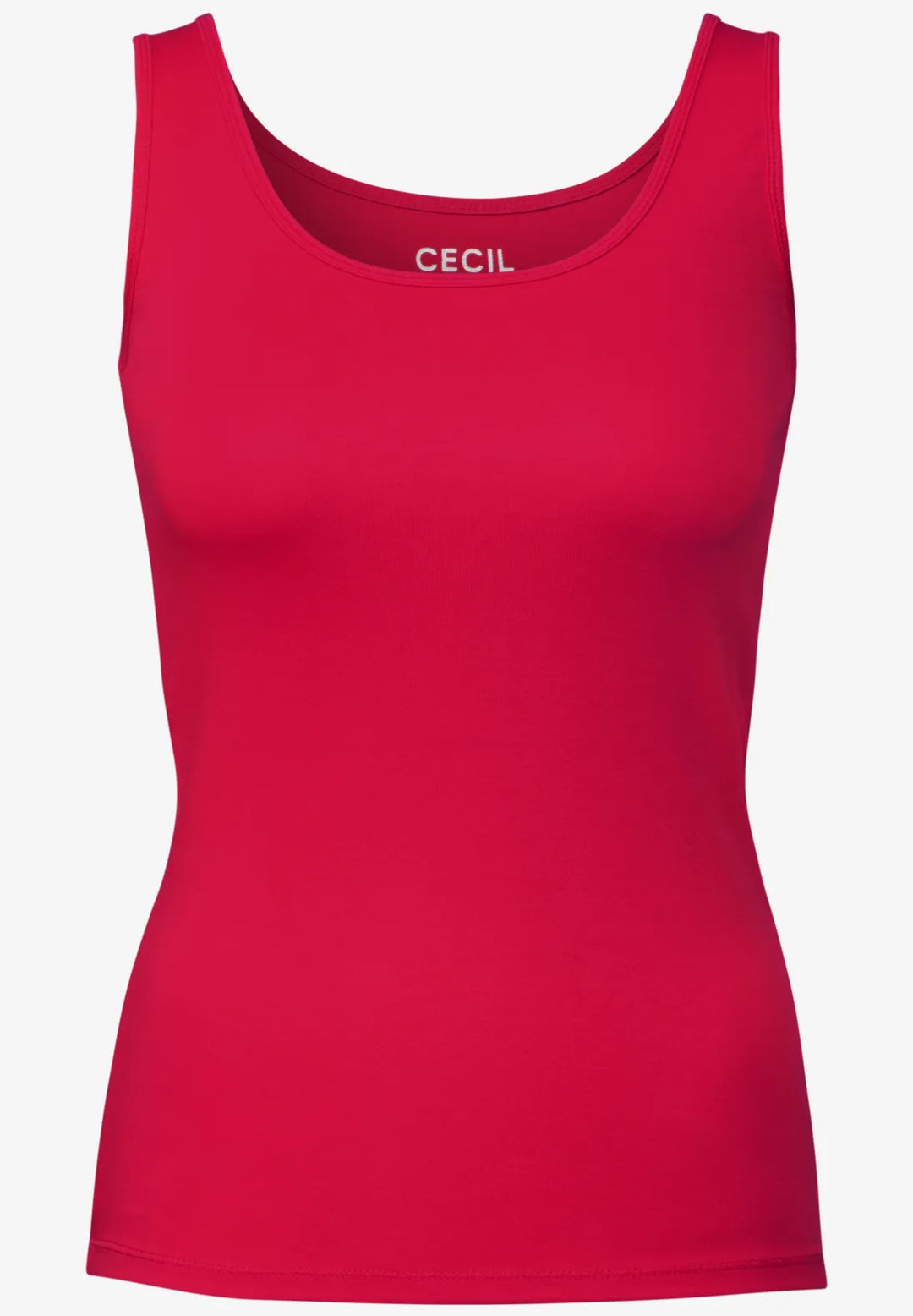 Cecil Linda Vest Top In Glazed Apple Red