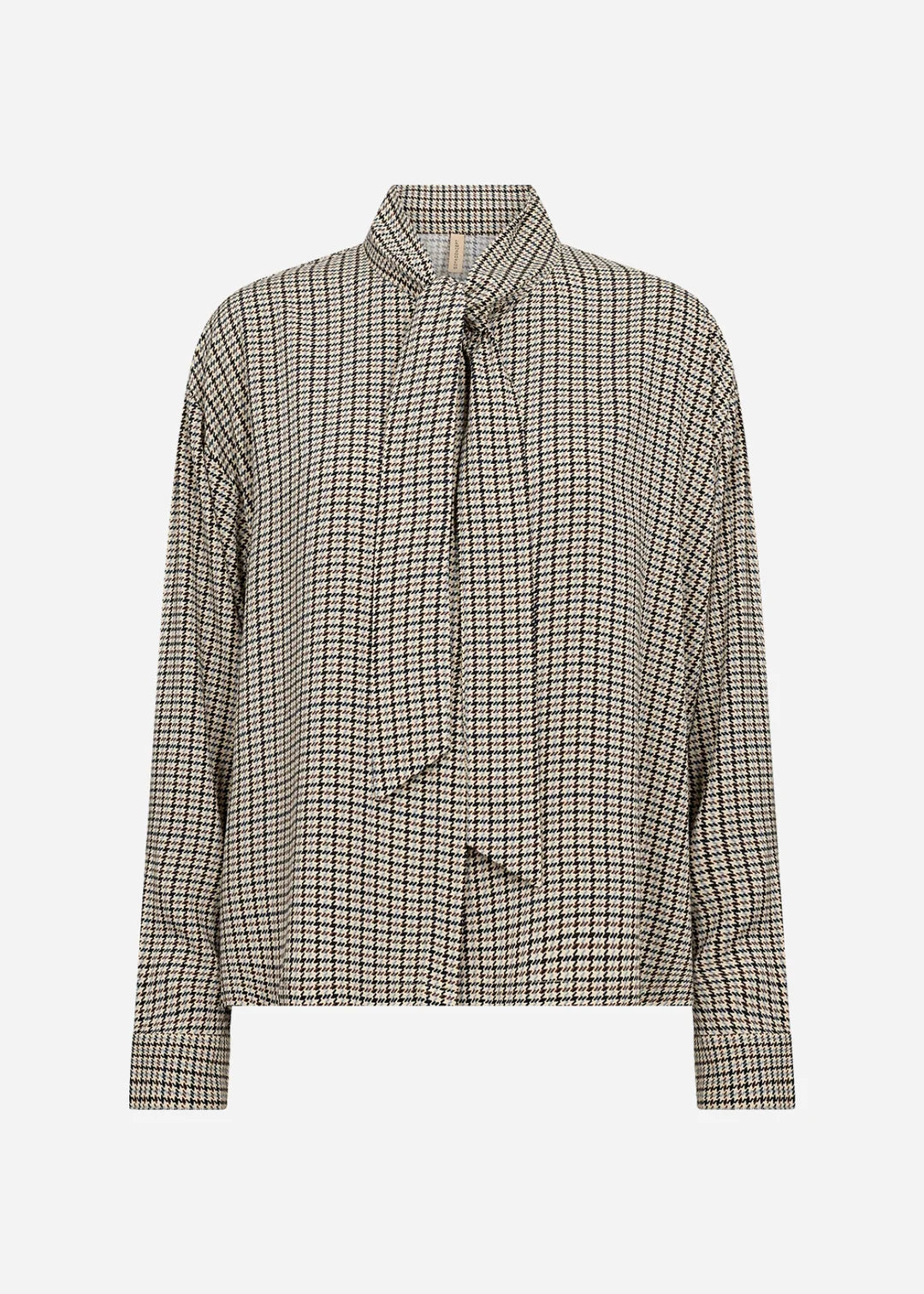 Halia Bow Shirt In Dusty Blue